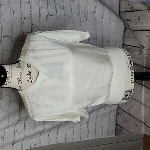 Michael Stars Asher Crew Neck Satin/Knit Top Size Small NWT